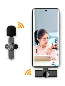 Micrófono Inalámbrico Lavalier Para Celular Android - Multicolor - Ver 1