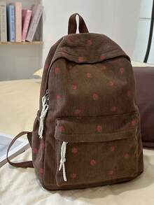 Cord-Rucksack für Frauen, neue koreanische Version vielseitiger Rucksack für weibliche Collegestudenten, Mittel- und Oberschüler, Reiserucksack für den täglichen Weg zur Arbeit, Rucksack mit großem Fassungsvermögen für den täglichen Gebrauch