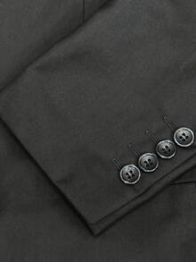 I FineLong Costume d'affaires pour hommes, ensemble de 2 pièces comprenant une veste et un pantalon, poches non ouvertes