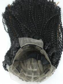 Double Layer Boho Style Braided Wig - Square Box Braid, Deep Wave Crochet Knit Texture, Heat Resistant Synthetic Fiber, Natural Look (Long & Breathable) - Multicolor - View 10