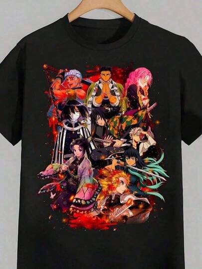 100% Cotton Short Sleeve Casual Tee A Must-Have Item For Fall Demon Slay Anime Shirt Anime Shirt Slayer Anime Shirt Demon Anime Graphic Sweatshirt Anime Tee Gift Unisex Shirt Anime Hoodie Demon Hoodie,Freedom Shirt,Halloween Costumes For Men,Christmas,Funny Shirt,Graphic Tee,Vintage Suitable For All Seasons