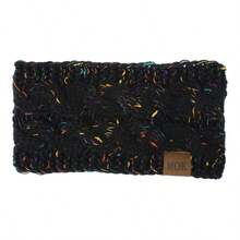 1 Peça Faixa de Cabeça de Malha de Veludo de Inverno - Quente, Elástica e Elegante Gorro Feminino, Adequado para Esportes e Uso Casual - Multicolorido - Visão 21