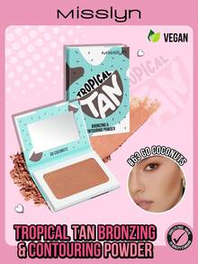 Misslyn Tropischer Bronze-Konturpuder, matter Bronze-Puder, hohe Farbabdeckung, feine, glatte Textur, mit Spiegel, Gesichtskonturierender Bronze-Puder, langanhaltender Make-up-Effekt, leicht atmungsaktiv, leicht zu vermischen, Y2K-Stil Make-up, geeignet für Partys, Strände, Reisen, Urlaub, Camping, Outdoor-Aktivitäten, Rosaton, modisches Kleine Mädchen, Neujahrs-Make-up, Cosplay, beste Reise-Urlaubsfarbe, Campus-Charme-Atmosphäre, Frühlingsfest, Valentinstags-Geschenk, vegan, tierversuchsfrei - 63 GO COCONUTS - Übersicht 1