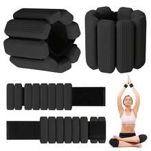 2-Pieces Wrist And Ankle Weight Set, Waterproof Silicone Weights, Adjustable Strength Exercise Fitness Equipment, Adjustable Wrist And Ankle Weights For Men And Women (1 Lb Or 2 Lb Each), 2-Piece Wearable Silicone Bands, Perfect For Walking, Yoga, Gym, Arm And Leg Exercises - 黑色 - 查看 1