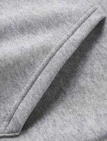 Men's Loungewear 1pc Men's Solid Gray Long Sleeve Hoodie, Suitable For Casual Everyday Wear And Gift For Friends, Autumn/Winter SweatshirtLoose And Comfortable - 灰色 - 查看 7
