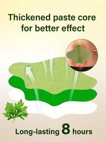 Parche de moxa, parche de hierbas, rodillera, parche de extracto de moxa para rodillera, parche de moxa (adecuado para cuello, hombro, espalda, codo, articulación, músculo, espasmo) - Moxibustión, almohadilla térmica de vitalidad, penetración profunda - Parche en la cintura - Ver 3