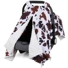 Oaoleer 1PC Car Seat Cover Baby, Carseat Covers Baby Boy, Minky Infant Car Seat Cover Winter, Peekaboo Opening Car Seat Canopy, Multi-Use Baby Carrier - 冬季 - 查看 13