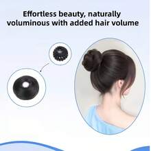 Elegante clip para el cabello en forma de nido de pájaros, clip de cabello natural y esponjoso, adecuado para cabello grueso y fino, aumenta el volumen del cabello, clip para cola de caballo, adecuado para damas y niñas elegantes, anillo para el cabello, diadema, accesorios para el cabello, tocado - Banda para el cabello - Ver 4