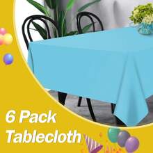 6 pachete de fețe de masă din plastic de unică folosință, fețe de masă dreptunghiulare și fețe de masă din plastic, albastru regal, pentru o petrecere