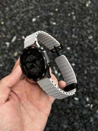 18mm 20mm 22mm Silicone Magnetic Watch Band Compatible With Samsung Galaxy Watch 3/4/5/6/7, Compatible With Huawei Watch Band GT6/5/4/3, Garmin, Amazfit