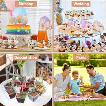 60ml/2oz Copas de postre plateadas, 50 UNIDADES Copas de postre de plástico + 50 UNIDADES Cucharas de plástico, reutilizables, ideales para postres DIY, chocolates enlatados, cremas, pudines y fiestas de mousse, copas de postre medianas