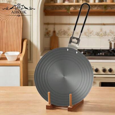 ABKOK 1pc(24cm/26cm)Kitchen Heat Conduction Plate, Gas Stove, Gas Stove Insulation Board, Multi-Functional Anti-Burning Blackening Heat Conduction Plate, Defrosting Plate