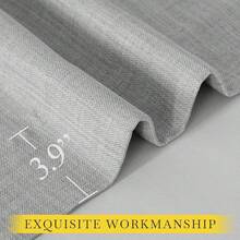 2025  Bedroom Curtains 2 Panels Sets Faux Linen Textured, Pinch Pleated Room Darkening Light/Heat Blocking Window Drapes Thermal Insulated For Living Room, Angora, W50 X L108, 2 Panels - 鉤腰帶 | 淺灰色 - 查看 7
