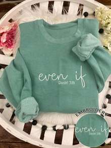 LCWomen's Drop Shoulder Long Sleeve Sweatshirt,Long Sleeve Tops Graduation,Back To School Outfits,Graduation,Teacher Outfits Women,Back To School Pullover Fall OutfitCasual Daily Wear - 綠色2 - 查看 1