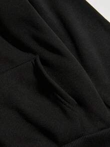 Felpa con cappuccio da uomo con motivo a bassotto padre - Pullover pesante da 360g con tasca a canguro, regalo divertente per il Giorno del Papà con cane, lavabile in lavatrice, pullover casual nero, maglieria resistente per gli amanti dei cani per la Festa del Papà - nero - Visualizzare 3