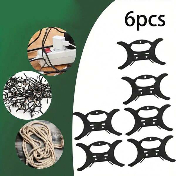 6-teiliger Satz von großen Licht Saiten Speicher, Licht Saiten Speicher Rack, Festivaldekoration Licht Saiten Wicklung Speicher Clip, Mehrzweck-Speicher Rack für Baum Lichter, Verlängerungen und Blumen Girlanden