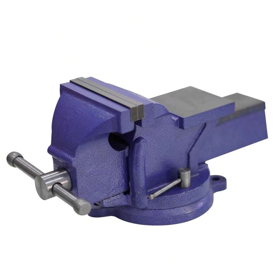 Tornillo de banco de 6 pulgadas, base giratoria de 360 grados, para manualidades, sujeción y fijación de equipos, color azul - Azul - Ver 1