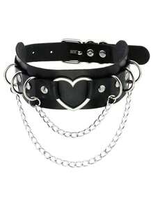 1 chiếc vòng cổ choker đính đinh tán Punk Rock thời trang, thích hợp cho trang phục hàng ngày của phụ nữ, lễ hội, tiệc tùng, sinh nhật sáng tạo, quà tặng ngày lễ tình nhân, vòng cổ phóng đại theo phong cách Gothic - màu đen - Xem 3