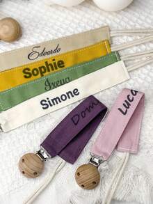 1 Personalized Pacifier Clip Custom Pacifier Clip DIY Custom Name Mouth Clip Mouth Chain - Friend Gift/Comfort Gift/Wooden Chain Gift/Holiday Gift/Birthday Gift/New Year Gift, First Gift, Super Cute ,Sequines Colorful,Cute,Adorable,Funny,Kawaii Custom,Personalized,Unique,Customized Ideal Gifts For Him,Ideal Gifts For Her Her,Boyfriend,Girlfriend,Family,Friends