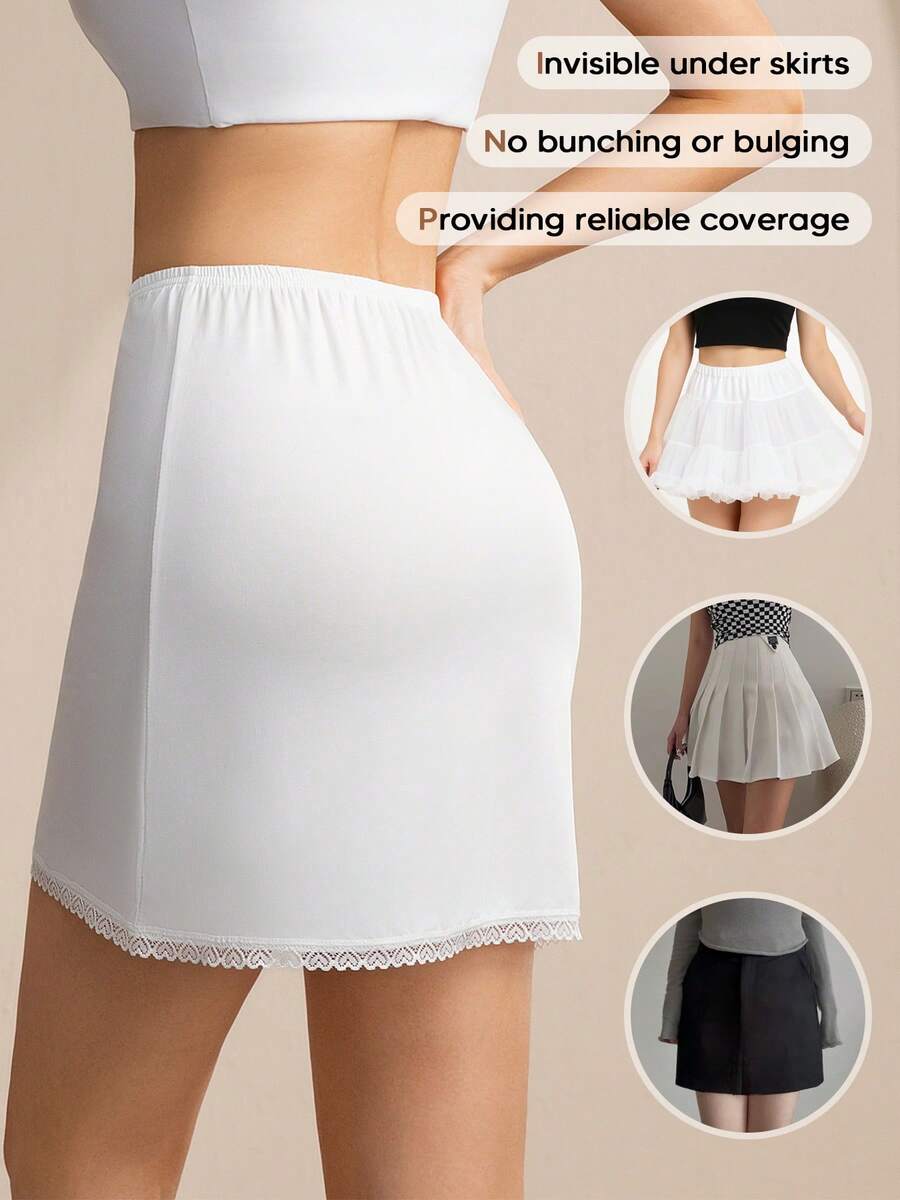 女士蕾丝吊带连衣裙，带衬里，修身显瘦迷你睡裙