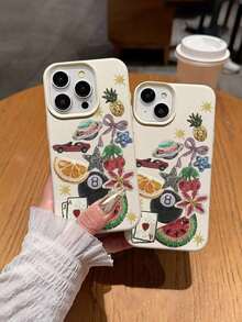 1pc 1pc TPU Material Car, Spaceship, Star, Pineapple Element Pattern Phone Case Compatible With  17/17 Pro Max/Air/17 Pro/16e/16 Pro Max/16/15/12 Pro Max/13/13 Pro Max/14/15/17/16 Pro/11 Pro Max/12, Personalized Design Fashionable Protective Soft Case, Unisex Protective Case Compatible With Samsung S24/A54/S23 Summer  17 Pro Max Case  17 Case  17 Pro Case  17 Plus Case Clear Phone Case  15 Case  16 Case  16 Plus Case Phone Cases  Case - 1pc - View 5