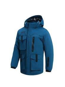 2 Pieces Set Boyfriend Style Men's Sports & Outdoor Suit, Boyfriend Style Men's Sportswear & Recreation Wear, Boyfriend Style Men's Ski Suit Top And Bottom, HX395-1 Ski Outfits Winter - Blue - View 4
