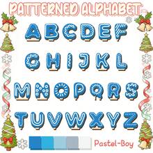 Personalized Name Puzzle, Baby Name Puzzle, Boy Or Girl Early Educational Toy, 3D Letter Puzzle Toy, Wooden Letter Puzzle, Baby 1st Birthday Gift, Wooden Puzzle, Personalized Gift, Birthday Gift, Customized Wooden Puzzle Toy, Anniversary Gift, Building Block Gift Set - Blue and White Stripes - View 5