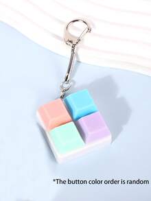 1个极简彩色键盘手指玩具,4键立方体钥匙扣,缓解压力,可用作钥匙扣、车钥匙扣、包包挂件,键盘按键设计,成人手指钥匙扣,手指按压钥匙扣,放松钥匙扣,专注放松挂绳钥匙扣,生日礼物,派对礼物,节日礼物。带证件卡套挂绳,汽车配件,包包挂件,圣诞礼物,送给老师、朋友、姐妹的创意礼物。 - 彩色 - 查看 20
