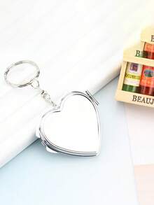 Metal Lipstick Holder Bag Charm With Replaceable& Wax Thread Net Pocket, Heart & Bow Decor Lipstick Case Keychain With Mini Mirror, Fashionable Hanging Decoration For Lip Balm & Cosmetics, Stylish Bag Pendant For Handbags & Purses, Portable Makeup Accessory For Women, Girls, Beauty Lovers & Gift-Giving,Gifts For Women,Christmas Gifts,Gift Ideas For Women