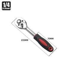 1pc 24-Tooth Quick Release Ratchet Wrench 1/2" 1/4" 3/8" Bi-Directional Socket Wrench, Auto Bicycle Repair Tool - Multicolor - View 10