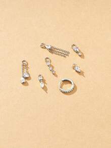 1 pieza Pendiente de plata de ley 925 con circonita de color piedra lunar para mujer, pendiente vintage, accesorio de regalo para ella, para boda, fiesta o regreso a clases