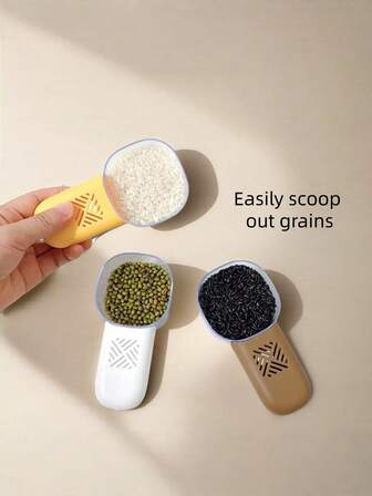 1个/2个装多功能米勺，带量杯，可拆卸手柄设计，全身可清洗，精准厨房量勺，适用于大米、面粉、谷物、奶粉、宠物食品等。