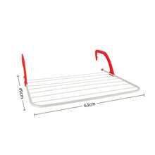 ZYLX SHOPPING - Tendedero Metálico Radiador/Balcón | 50*33 cm y 63*49  cm | Plegable con Ganchos de Plástico Resistentes - 63*49cm rojo - Ver 1