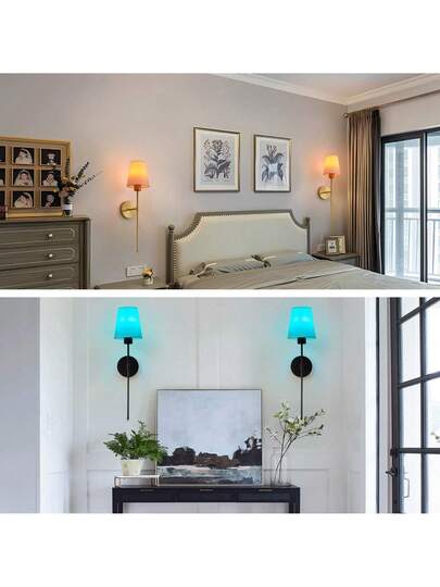 1/ Rechargeable Wand Lights Remote(Includes RGB Verlichting Bulb) Bedside Lamp, Ceiling Light, Fairy Lights, ative Lamps, Night Light– 15 Dimmable Sconces Bedroom, Living Room, Hallway, Bathroom, Kitchen, Closet Lighting, ations Home Ceilin(1800mAh) view 9