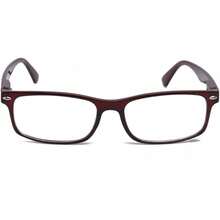 Lens Rectangle Frame Non Prescription Glasses - Fashion - 棕色 - 查看 2