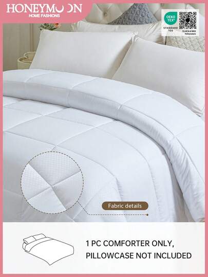 1件绗缝被 - 四季通用羽绒被，羽绒替代品，带角环