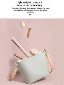 PinkSings 2-In-1 Electric Straightener & Curler, USB Powered Mini Styling Tool, Travel Friendly, Anti-Scald, Portable & Easy To Use, Goodbye Frizz, Shiny & Smooth Hair, 0.65 Inch Straightener/Curler - Multicolor - View 7