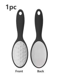 1pc Professional Stainless Steel Foot File, Double-Sided Foot Rasp, Ergonomic Curved Handle And Coarse/Fine Grit Callus Remover Surface - Durable Foot Scraper Tool, Sturdy Construction, Suitable For Home SPA Pedicure And Manicure Care - Multicolor - View 10