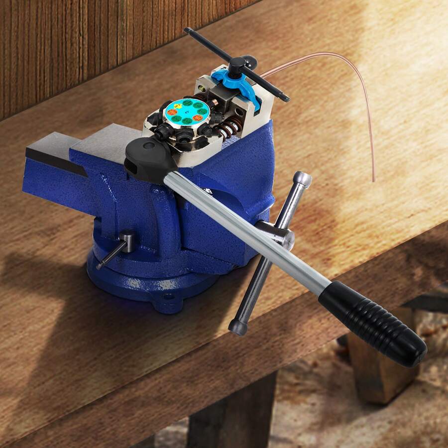 Herramienta de abocardado de línea de freno, bengalas simples, dobles y de burbuja de 45 grados para tamaños de tubo de 3/16", 1/4", 5/16" y 3/8", adecuada para líneas de metal blando de cobre - 45 grados - Ver 1