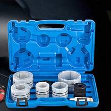 Expansor de tubo de escape hidráulico, tamaño de 1-5/8" a 4-1/4", bomba de pedal de 10 T incluida con 4 troqueles, 2 cajas de almacenamiento para tubos de aluminio de cobre en reparación de automóviles - Pedalear de 1-5/8" a 4-1/4" - Ver 9