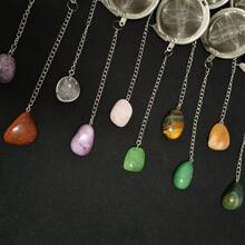 1~10 piezas Bola de malla de acero inoxidable con piedra de cristal de 5 cm Coladores de té Infusores de té Filtros para tés, Infusor de té con colgante de piedra de cristal natural, Colador de té de malla