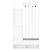 Hall Trees - Vit + MDF - Visa 3