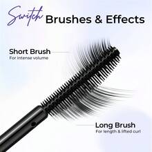 SACE LADY Waterproof Mascara, All-In-Lash Mascara Volume And Length Eyelashes, Smudge-Proof And Sweat-Proof, Long Lasting Curl, Natrual Black Eye Makeup - Black - View 3