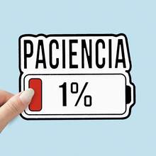 1/2/5 szt. Naklejki PACIENCIA 1% na baterię, trwałe i z ochroną UV | Błyszczące wykończenie | Idealne na laptopy, butelki na wodę, telefony | Idealny prezent dla miłośników książek i czytelników, na powrót do szkoły, prezenty dla miłośników książek, sztuka, obrazy, dekoracja wazonu, naszywka, idealna dekoracja biura, zabawny prezent do pracy lub jako przypomnienie motywacyjne, artykuły szkolne, Bóg, wystrój domu, klasa, naklejki na zamówienie, artykuły dla nauczycieli, Halloween//Boże Narodzenie/cukierek albo psikus, Jezus, dbanie o siebie, artykuły do scrapbookingu, naklejki z literami, zabawne naklejki
