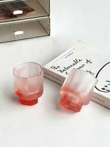 12/6件套高端折纸纹理玻璃杯，时尚创意小众设计茶杯、浓缩咖啡杯、家用茶杯、功夫茶具、派对果汁饮具 - 多色 - 查看 5