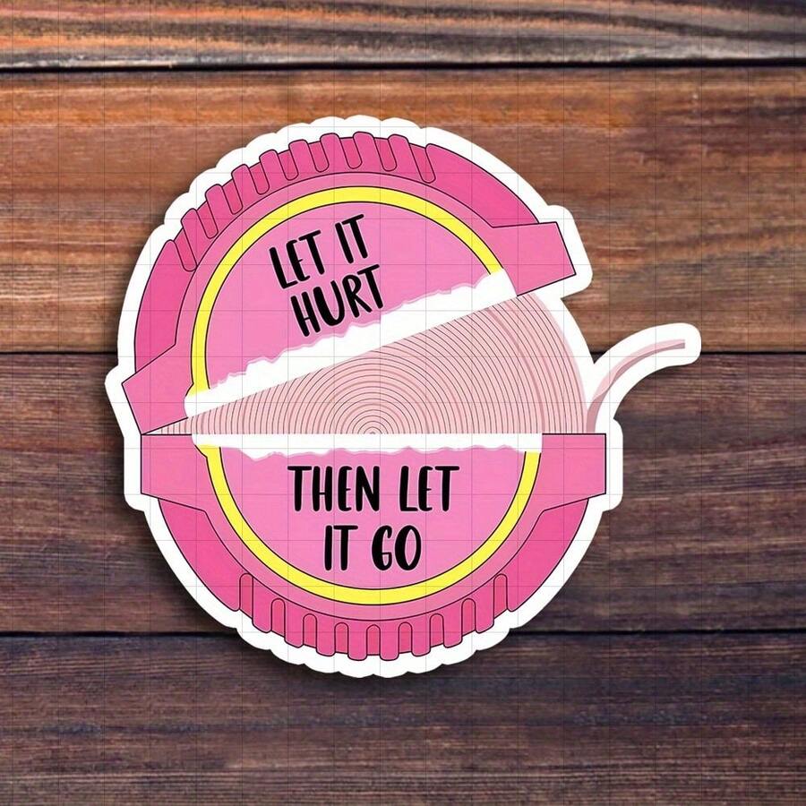 3英寸“先痛后释”贴纸 - 励志鼓舞人心的乙烯基贴纸，适用于笔记本电脑、笔记本、水瓶、书桌、个人空间和健康区域 | 非常适合学生、梦想家、积极向上者和朋友 | 送给朋友、家人和激励者的完美礼物 | 赋能贴纸，用于自我关怀、情绪疗愈和创意装饰” - 3吋/7.62厘米 - 查看 1
