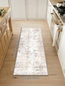Thảm len giả cho phòng ngủ, thảm trang trí phòng khách, 1 tấm thảm trang trí nhà cửa, thảm hành lang có thể giặt, thảm trang trí nhà bếp/phòng tắm/phòng ăn, kiểu dáng tối giản mềm mại, tạo nên không gian độc đáo, tinh tế và thoải mái. - Màu be - Xem 9