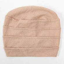 Gorra turbante de mujer con volantes transpirable de verano, gorra holgada y suelta, gorra de tela elástica, envolturas para la cabeza femeninas, gorros de pañuelo musulmán - caqui claro - Ver 7