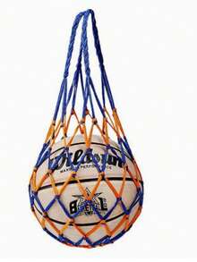 Durable Multipurpose Tennis Ball Storage Bag, Suitable For Basketball, Soccer, Volleyball And Football - Thick, High-Quality, Blue/Yellow/White Design With Reinforced Stitching And Handles, Versatile Sports Bag | Vibrant Mesh Bag | Sturdy Handles - Red and Blue Bold Mesh Bag - View 10