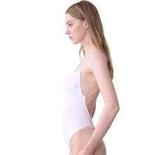 3 Pcs Multiple Sizes Available Shapewear From Europe And America, Deep V Invisible Shoulder Straps, Waist Cinching Corset, Leaked Shoulder Straps, Bra Shaping Jumpsuit - 白色 - 查看 3